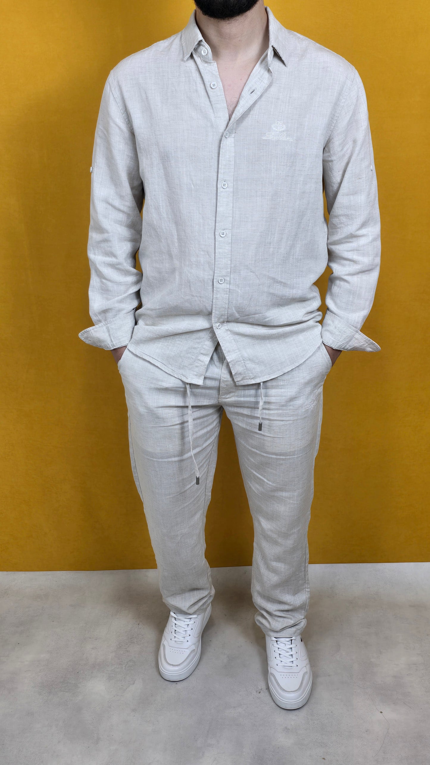 ENSEMBLE Loro piana beige ( Lin الكتان) (Copie)