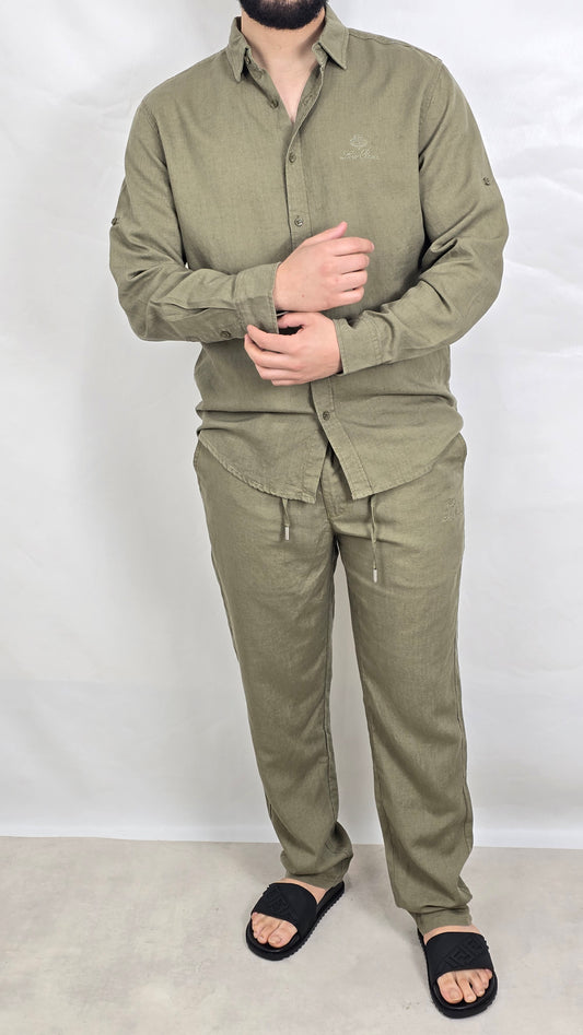 ENSEMBLE Loro piana  vert ( Lin الكتان)