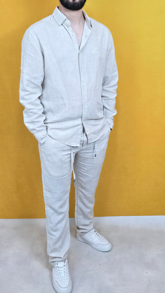 ENSEMBLE Loro piana beige ( Lin الكتان) (Copie)